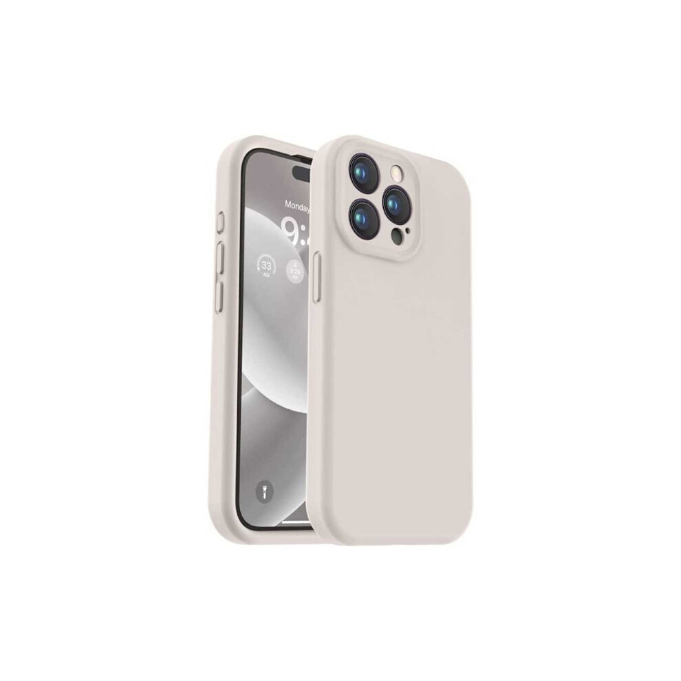 Compatible With Iphone 15 Pro Max Rubberized Case With Camera Protection Liquid V2 - Retro White 9322103941006