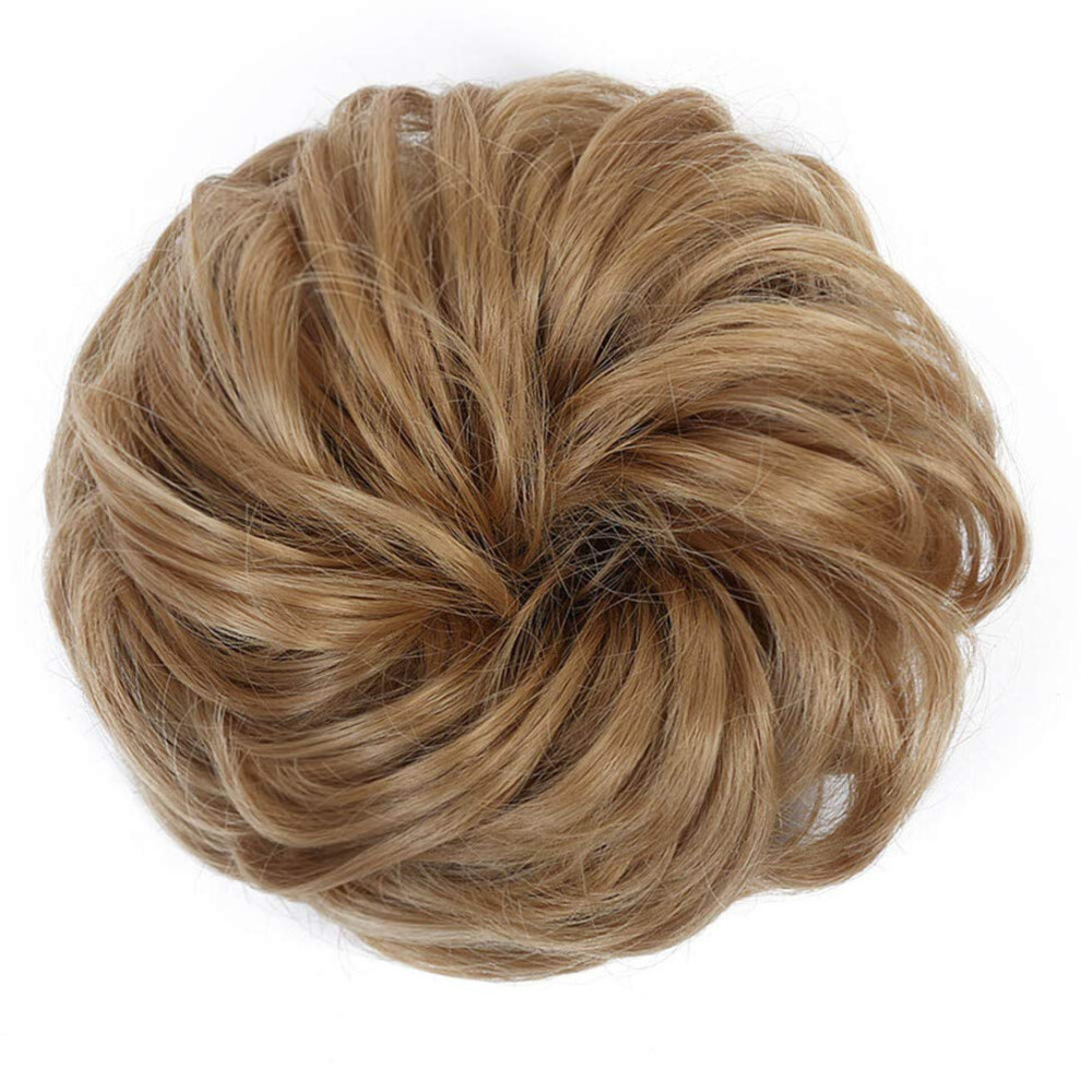 Hair Bun Extension with Instant Volume Boost, Curly Chignon Hairpiece in Black Brown Red Heatstyle Fiber