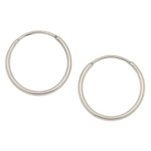 Claire's Teen Girls' Silver Titanium 10MM Sleek Hoop Earrings