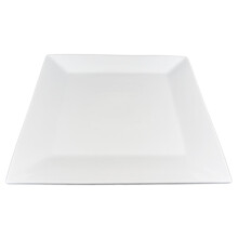 Traditional Porcelain Plates - Square - 12 pack White