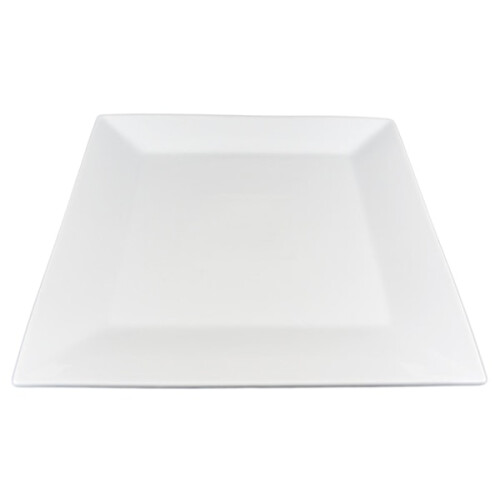 Traditional Porcelain Plates - Square - 12 pack White
