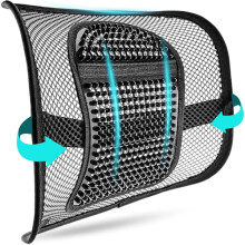 Mesh Lumbar Support, Airflow Backrest for Chair with Elastic Band