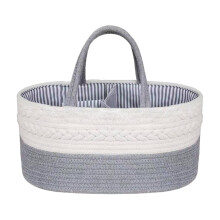 Woven Baby Diaper Caddy Large Organizer Nappy Storage Bin Newborn Basket