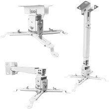 Projector Mount Wall or Ceiling Projection Mount Bracket with Adjustable Height and Extendable Arms Mount for Home