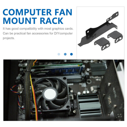Computer Fan Bracket Dual Mount Stand Isolation Iron 2