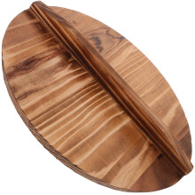 Youliang Wooden Wok Lid Cover for Electric, Induction, and Gas Stoves 28x28cm