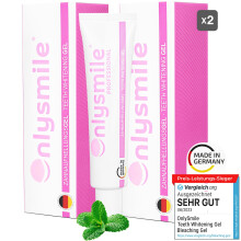 (2) OnlySmile Zahnbleaching Gel | Testsieger 2024-2025 | Weiße Zähne in 5 Tagen | Bleaching Gel | Zahnaufhellung zuhause
