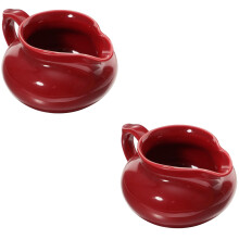 2pcs Multi-function Gravy Boat Ceramic Sauce Boat Household Condiment Cup Sauce Accessory