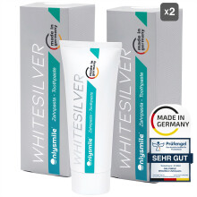 (2) OnlySmile Zahnpasta mit Silber | Tägliche Zahnreinigung | Kariesschutz und Anti Plaque | Für empfindliche Zähne und frischen Atem