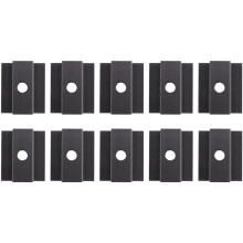 10 x Centre Clamp PV Solar Panels, Black, Module Clamp for All Frame Heights, Solar Panels Bracket for Solar Panels Roof