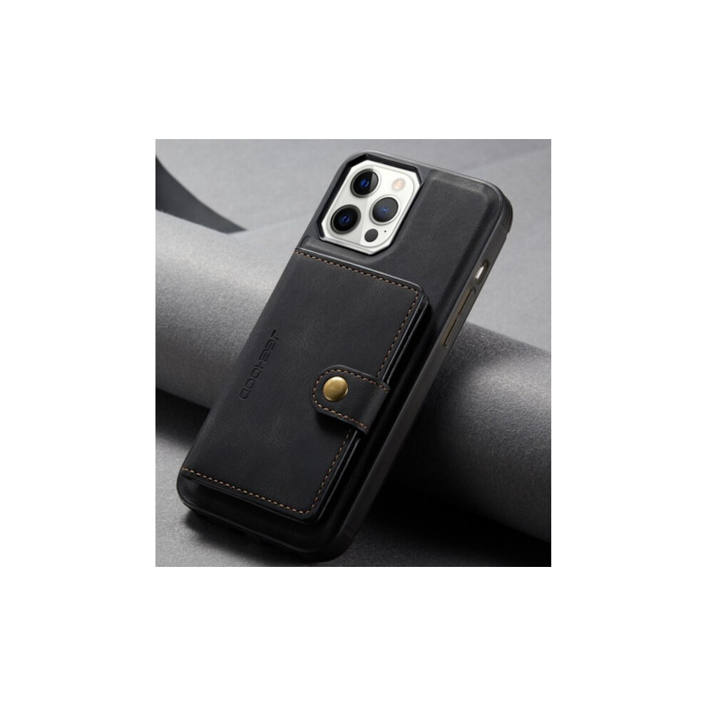 Jeehood 3In1foldable Wallet Case For Compatible With Iphone 13 Mini| Black 9499224708174