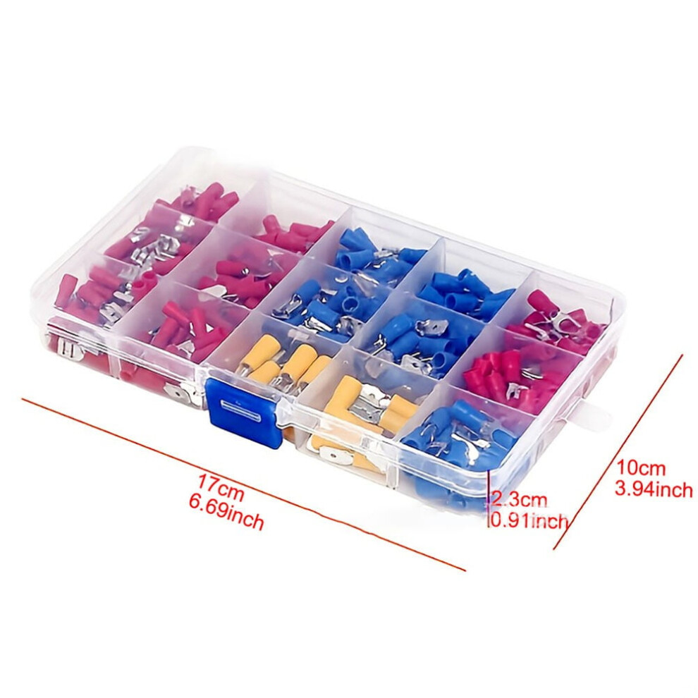 280Pcs Assorted Electrical Wire Terminals Crimp Insulated Kit Connectors Spade 9499224708341
