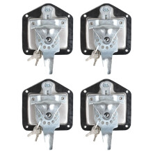 T-Fold Handle Stainless Steel Lock, Toolbox Door Latches w/ Gasket & Keys for Truck Tool Boxes Control Cabinets (4-Pack)