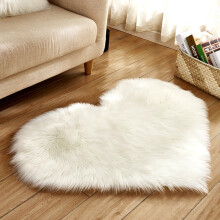 Xubond Carpet Wool Imitation Sheepskin Rugs Faux Fu R Non Slip Bedroom Shaggy Carpet Mats Rug White