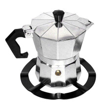 Gas Stove Pot Stand Steel Coffee Pot Holder for Small Pots Kettles Woks Stable Support Black