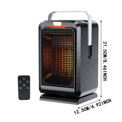 Rechargeable Space Heater with Remote Control, Compatible with Office Bedroom Use, Large Room Heating, Includes Earmuffs 2
