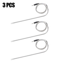 Goodhd 3Pcs Grilling BBQ Meat Grill Cooking Thermometer Replacement Probe Fit Most Models