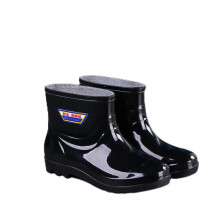 Men's Waterproof NonSlip Rubber Rain Boots with AcidAlkali Protection and Thickened Safety Design