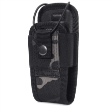 Black Camouflage Radio Walkie Talkie Bag Waist Pack Pocket Holder Portable Walkie Talkie Bag Hunting Camping Carrying