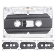 4 Pcs Blank Audio Tape Cassette Tapes Empty Box Manual Vintage