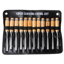 12pcs Steel Wood Carving Hand Chisel Set Woodworking Lathe Gouges Tools