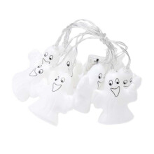 Halloween Lights, Flashing & Constant, Compatible with Outdoor Decorations, Cute LED Rope Lights for Party, Garden, White