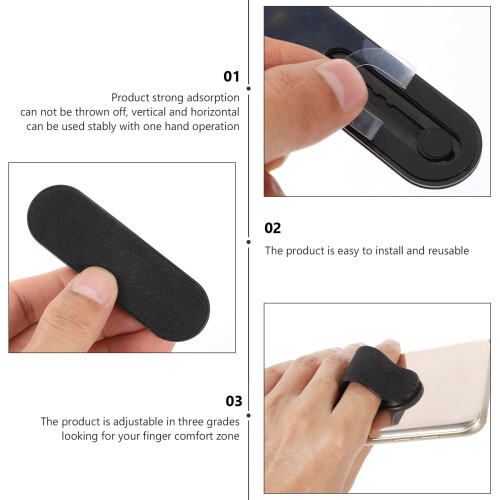 2 Pc Mobile Phone Ring Holder Leash Adjustable Hand Grip Cell Finger Strap Anti-fall Protector Holders Wireless 2