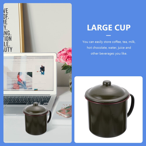 1Pc Lidded Dustproof Tea Cup Durable Smooth Mellow Cup Water Drinking Cup 1