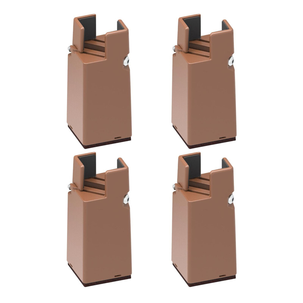 4Pack Chair Leg Table Leg Extenders Support 600Lbs Bed Riser Diameter 0.37" Chair Furnishing Leg For 10Cm Brown 22-42Mm 9085618770898