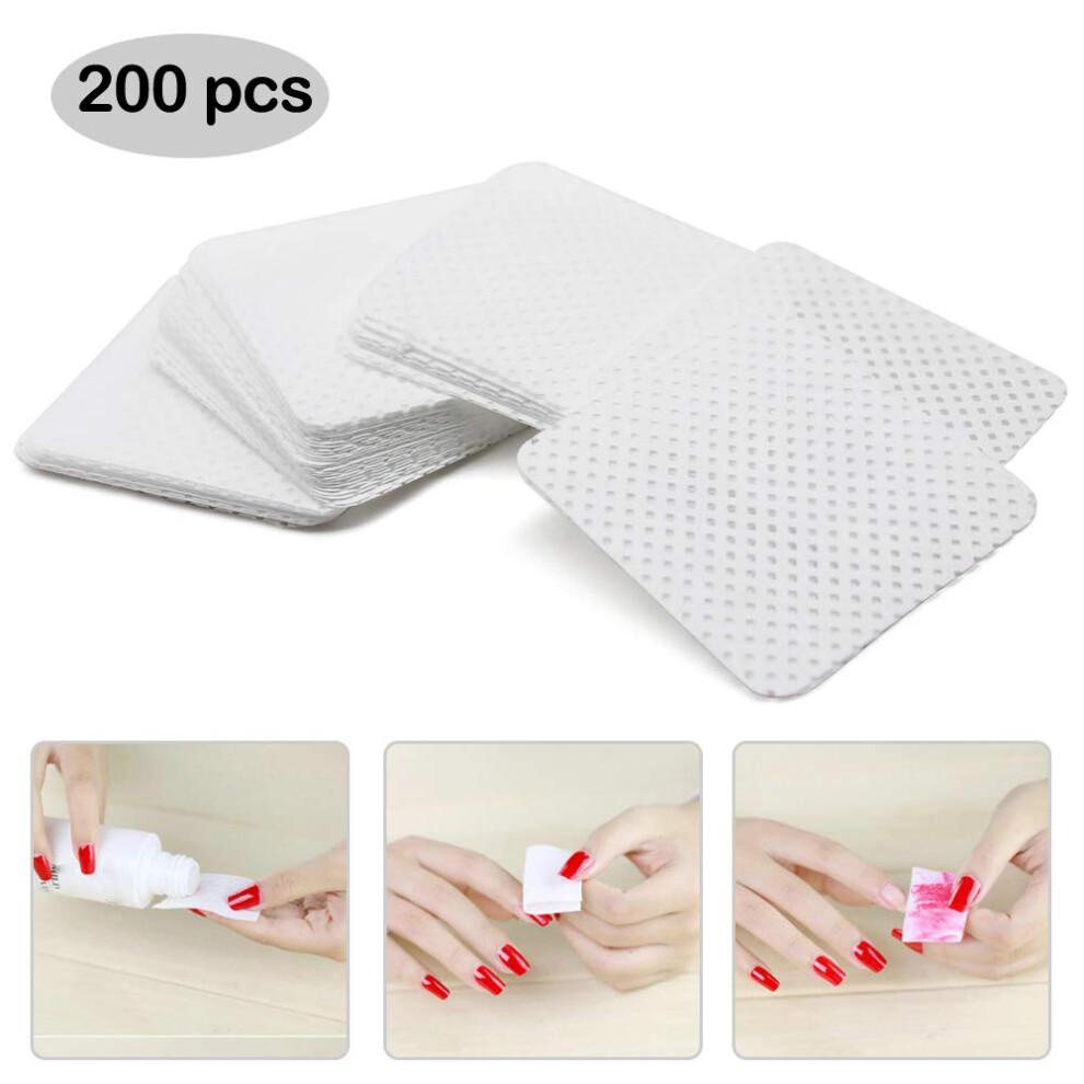 Lint  Nail Wipes for Gel Polish Removal, Hygienic SingleUse Cotton Pads, Large 400pcs Pack