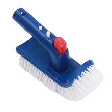 Pool Cleaning Brush with 180 Rotating Handle for Steps and Corners, Durable Pool Corner Scrubber