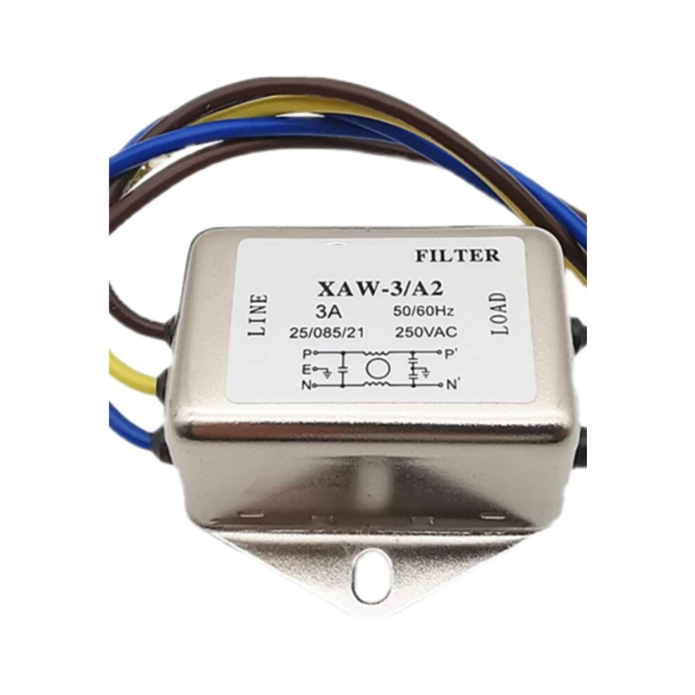 Single Phase 220V Power Line Filter Emi Noise Reduction Surge Protection 3A 6A Xaw3a2 9455672553537