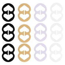 Bra Strap Clips 12 Pack for Racerback with Adjustable NonSlip Design Conceals Straps and Lifts