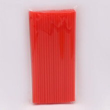 200 Pack Red Plastic Drinking Straws 7 Inch Wide Disposable Straws for Parties and Smoothies