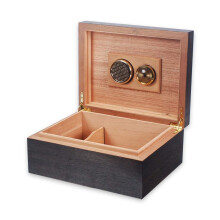 Cigar Humidor Box with Cedar Lining and Hygrometer for 2030 Cigars Desktop Storage