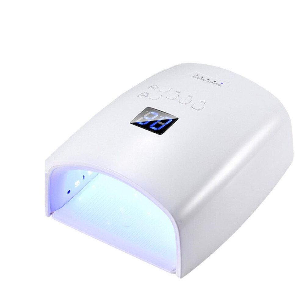 Cordless UV LED Nail Lamp 66W Rechargeable Gel Nail Dryer with Timer Display and Long Battery Life