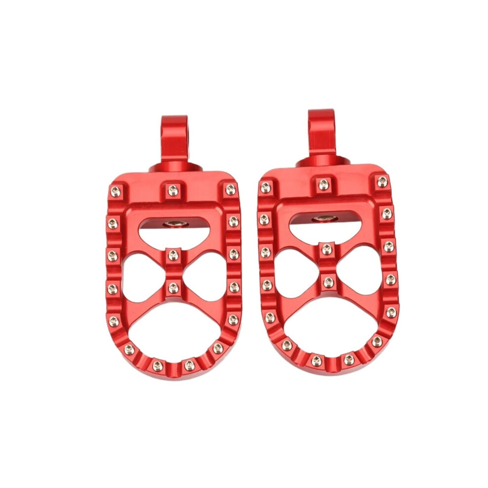 Motorcycle Cnc Wide Foot Pegs 360 Rotation Antislip For Harley Dyna Softail Sportster Red 9053599899266