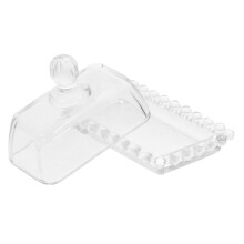 Elegant Glass Butter Dish with Lid for Refrigerator or Countertop Butter Keeper Storage