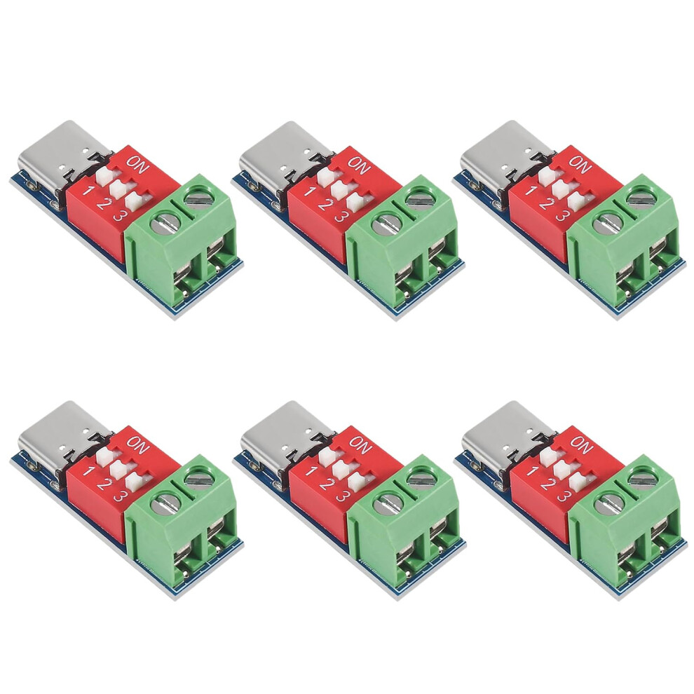6Pcs Usb C Pd Trigger Module 5V20v Fast Voltage Selection Stable Power Output Tester Board 9070919608643