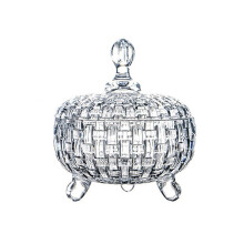 Crystal Sugar Bowl with Lid, Crystal Glass Design for Coffee, Tea, Candy and Dried Fruit Storage