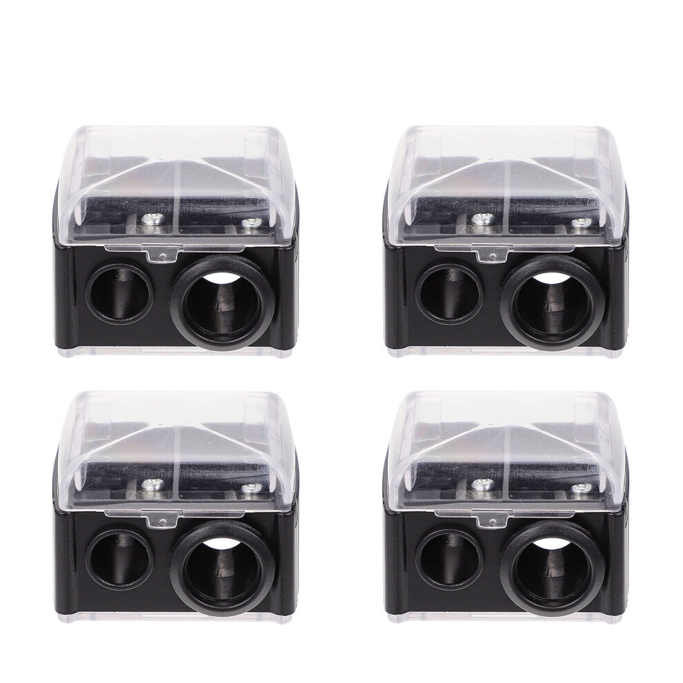 Black 4Pcs Eyebrow Pencils Sharpener Eyeliner Pen Sharpener For Woman (Black)