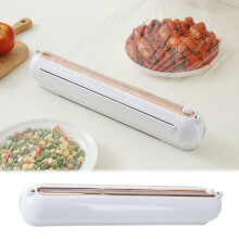 Christmas Sale! Plastic Wrap Cutter & Dispenser with Foil Organizer, Compatible with Cling Film - Ideal for Home, Hotel, Restaurant