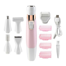 5 in 1 Electric Shaver for Women - Wet & Dry Cordless Trimmer, Epilator for Face, Body, Nose, Eyebrow, Underarms, Legs, Bikini, Pubic Hair, USB