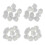 40 Pieces M6 White Dome Bolt Nut Protective Caps Hexagon 1