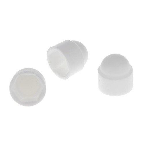 40 Pieces M6 White Dome Bolt Nut Protective Caps Hexagon 2