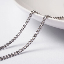 304 Stainless Steel Twisted Chains Curb Chains Unwelded Faceted 3x2x0.6mm