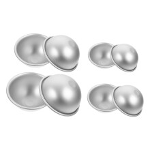 Eease 4 Pairs Half Bath Ball Mold Aluminium Alloy Semicircular Cake Sphere Half Ball Mold