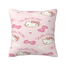 Hello Kitty Cartoon Pillowcase Decorative Throw Pillow Covers, For Sofa Home Decor, Choose Happy Seasonal Couch Cushion Case 16"X16"