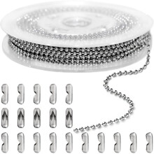 Ball Chain 2mm Silver Stainless Steel Bead Chain Roll f,ZQKLA