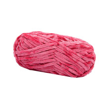 S SERENABLE Chunky Wool Yarn Hand Knitting Crocheting Arm Knit Yarn Jumbo Tubular Yarn Hand Knit Yarn for Tapestry Sweaters Craft Sweater Rose Red